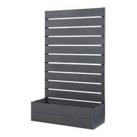 BLUMENKASTEN Heerde - Grau, Kunststoff (90/150/38cm) - [en.casa]