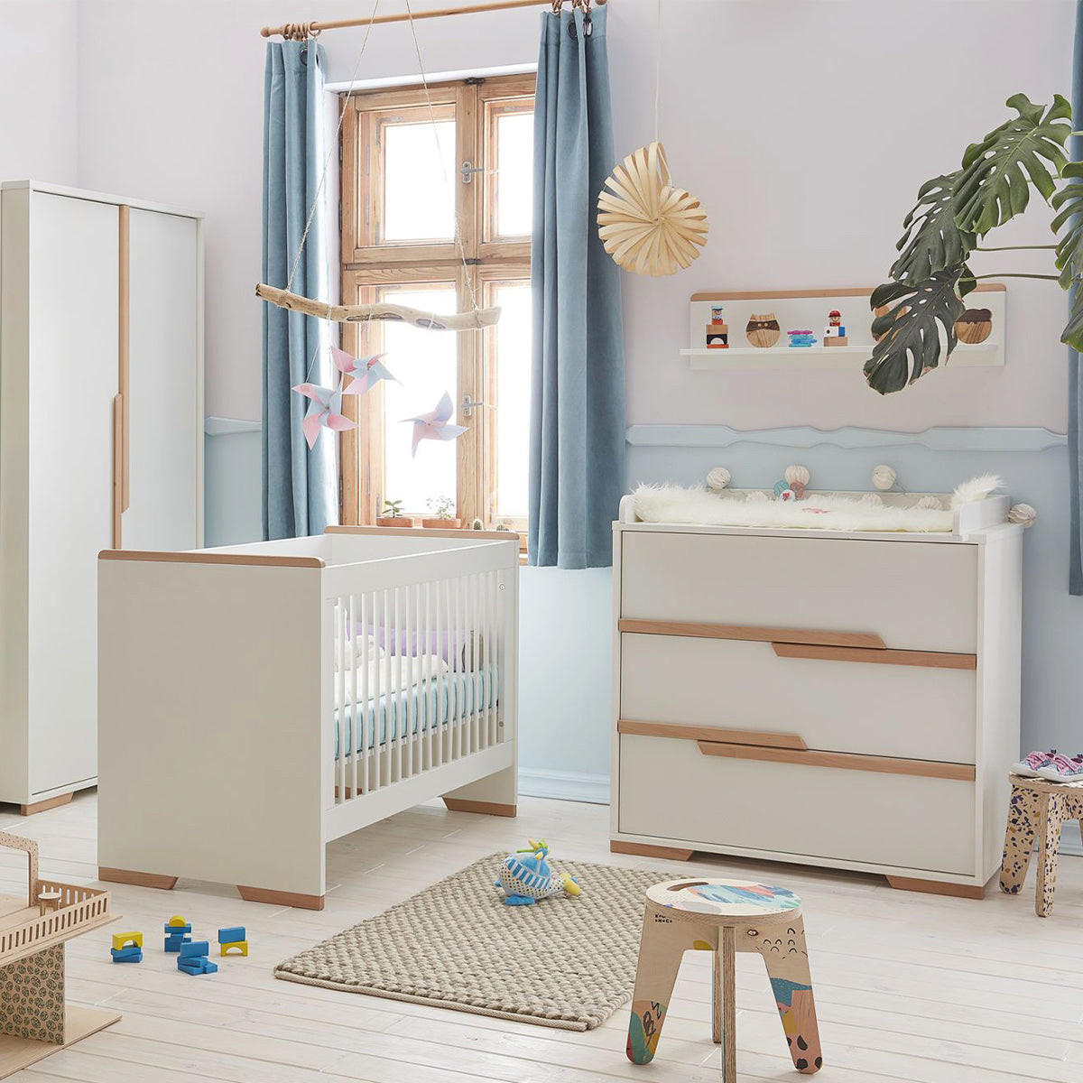 DĚTSKÁ POSTÝLKA bílá a dřevo - bílá, kompozitní dřevo - Petits-meubles