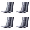 GARTENSTUHLKISSEN Victoria 105/50 cm 4er-Set - Grau, Textil (50/6/105cm) - Madison