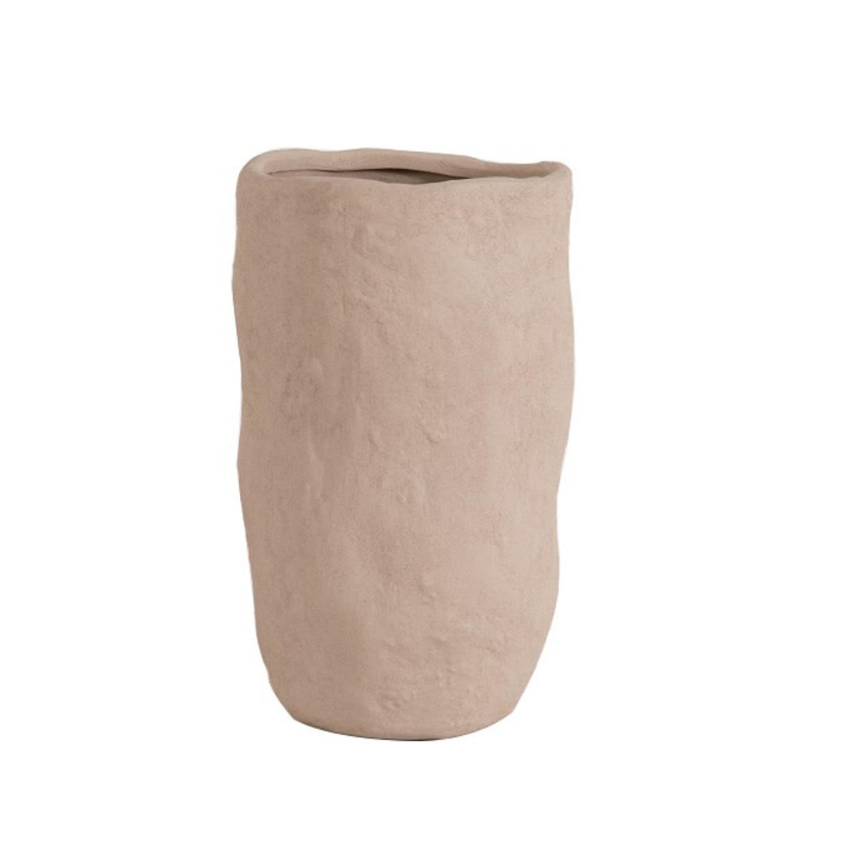 VASE Serafina - Braun - 25/25/49 cm - Braun, Keramik (49cm) - Light & Living