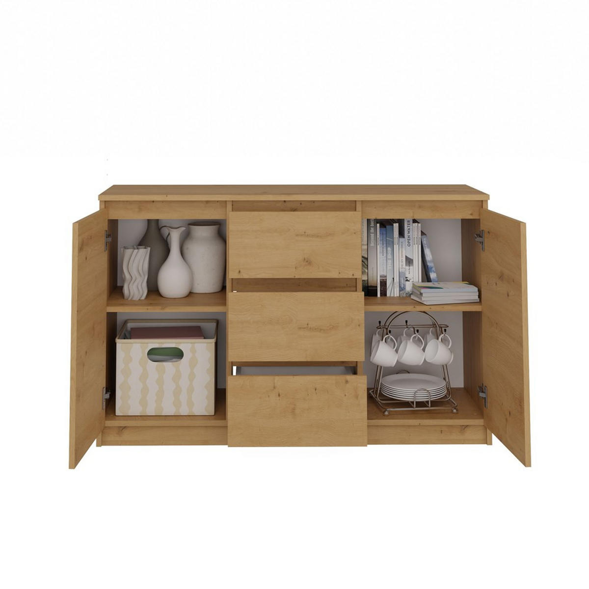 KOMMODE Artisan 120/75/40 - Eiche Artisan, Holzwerkstoff (120/75/40cm) - RAUMHIRSCH FURNITURE