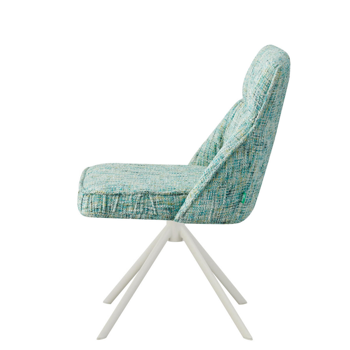 ESSZIMMERSTUHL LINNEA 2er-Set - Türkis/Weiß, Textil/Metall (49/84/62cm) - DUBI Möbel
