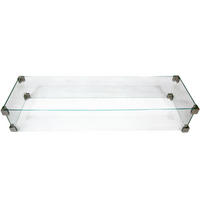 GLASUMRANDUNG für Feuerstelle Hampton, Bethlehem, Granville, Vancouver und Athen - Klar, Glas (35/10/110cm) - Elementi