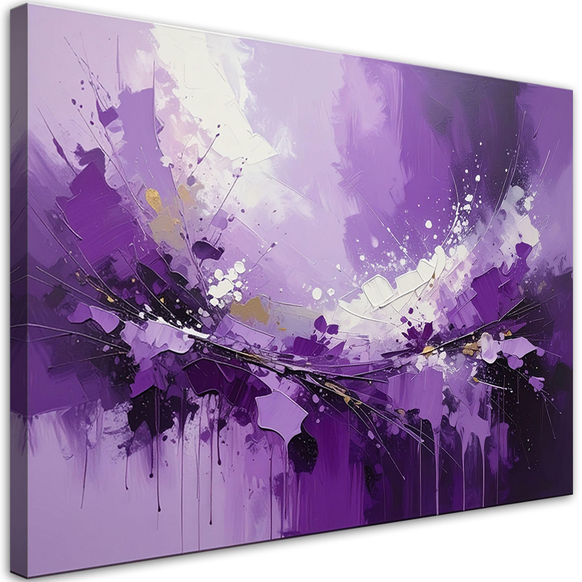 Feeby Leinwandbilder, Lila 90x60 cm