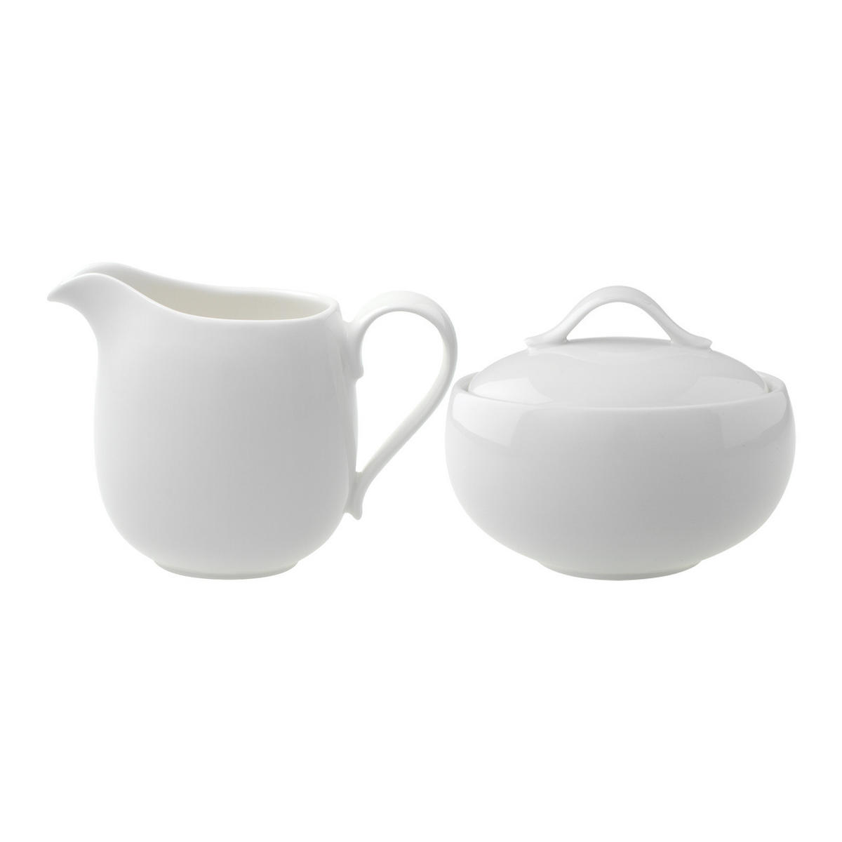 MILCH & ZUCKER SET New Cottage Basic weiß 2er Set - Weiß, Keramik (1/1cm) - Villeroy & Boch