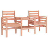 GARTENBANK mit Tisch 2-Sitzer Massivholz Douglasie - Braun, Holz (175/89/55cm) - furnicato