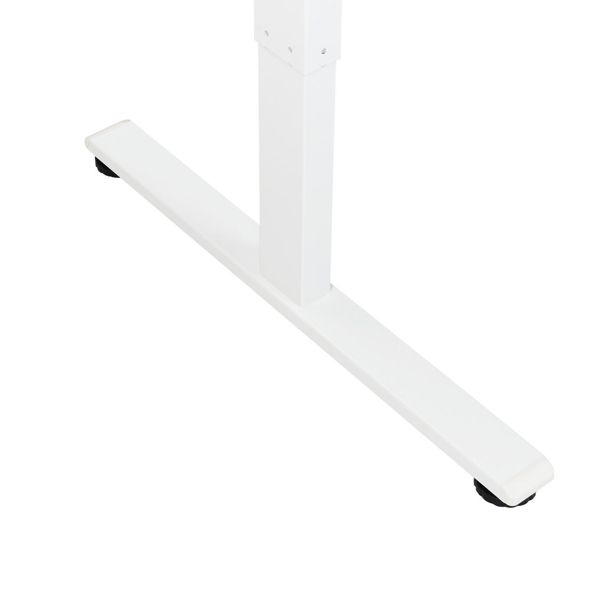 ECKSCHREIBTISCH elektrisch höhenverstellbar 160/109 cm Weiß linksseitig Destines - Weiß, Holzwerkstoff/Metall (109/160/60cm) - Beliani
