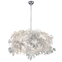 HÄNGELEUCHTE LEAVY Weiß Chrom Blätter - Weiß, Metall (70/70/150cm)