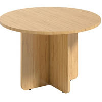 KONFERENČNÍ stolek 66/66/45 cm přírodní z bambusu s křížovou podnoží - přírodní, přírodní materiály (66/66/45cm) - OKWISH