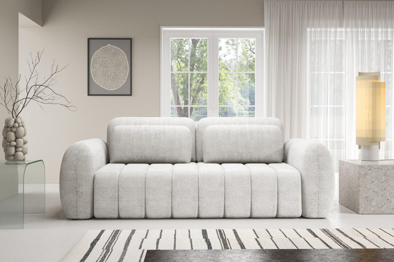 SCHLAFSOFA mit Bettkasten Premium Weiß - Schwarz/Weiß, Holz/Holzwerkstoff (266/95/110cm) - Furnisell