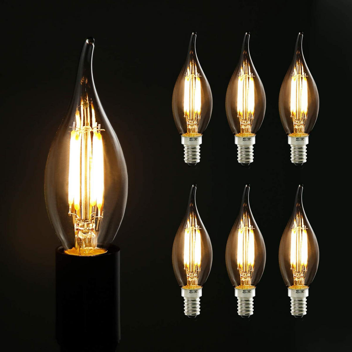 LEUCHTMITTEL Filamendre 3.5/3.5/10.5 cm - Braun, Glas (3.5/10.5cm) - ZMH