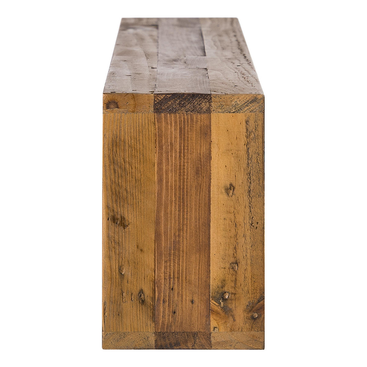 WANDREGAL 6 Fächern - Pinie massiv - Braun, Holz (100/26/16cm) - home24