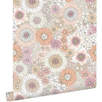 TAPETE Retro Blumen 50 x 900 cm - Beige, Papier (50/900cm) - ESTAhome