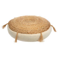 SITZKISSEN Ritual Ø 38 cm - Beige, Naturmaterialien (38/38cm) - Atmosphera Createur d´interieur