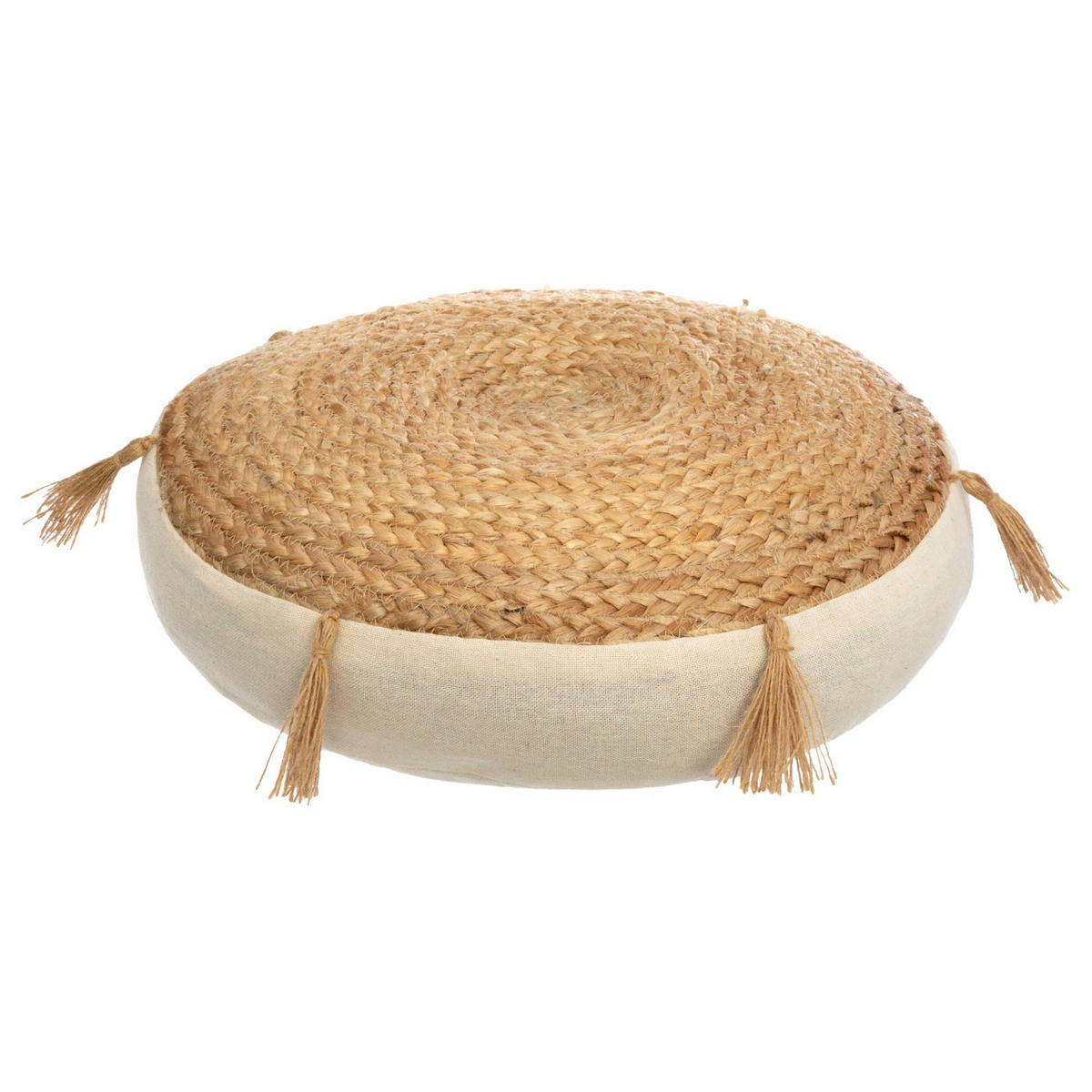 SITZKISSEN Ritual Ø 38 cm - Beige, Naturmaterialien (38/38cm) - Atmosphera Createur d´interieur