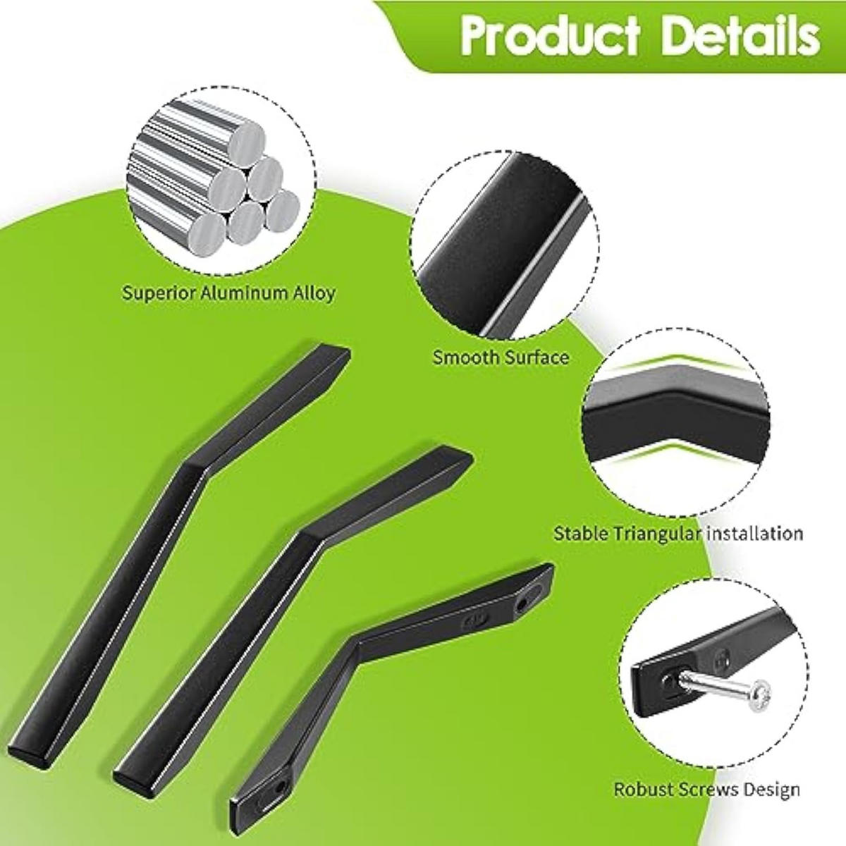 MÖBELGRIFF Schwarz 10er-Set 96 mm - Schwarz, Metall (1/3/12.6cm)