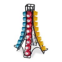 KAPSELHALTER - Schwarz, Metall (21.5/30/21.5cm) - Relaxdays