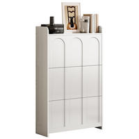 SCHUHSCHRANK aus MDF 70x25x120cm in Weiß mit 6 Fächern - Weiß, Holzwerkstoff (70/102/25cm) - Modfu