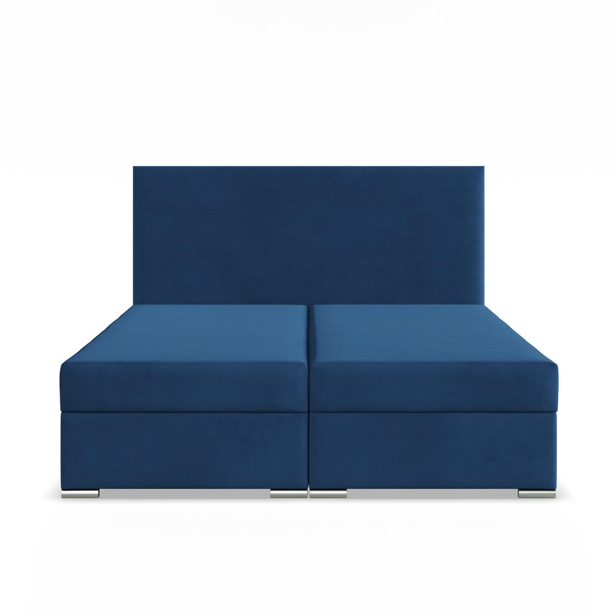 BOXBETT MIT KOPFTEIL 160x200 ZONZA, Blau - Dunkelblau, Textil (160/200cm) - Mebligo