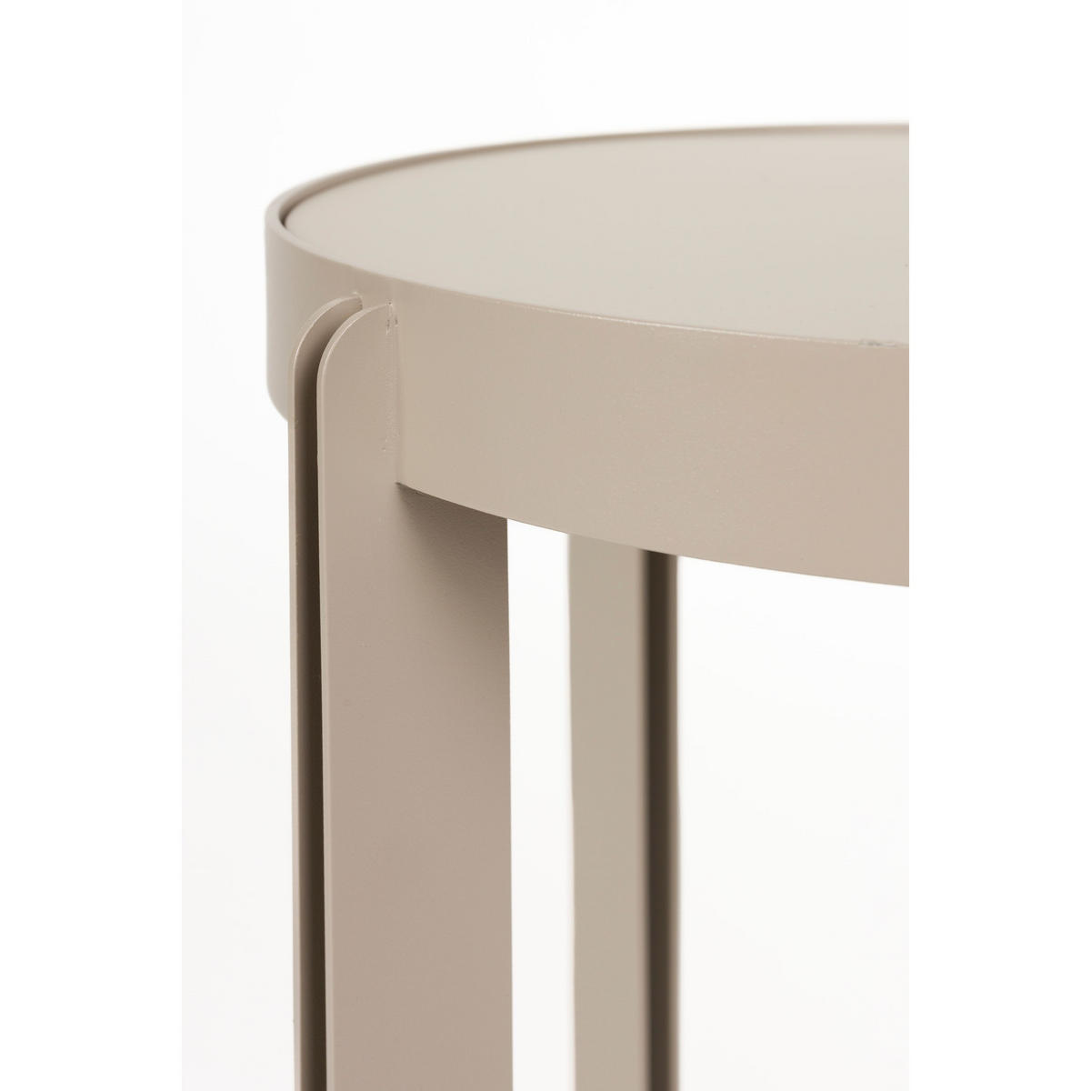 BEISTELLTISCH Centre Rund 42,5 cm Beige - Beige, Metall (42.5/42.5/52cm) - Zuiver