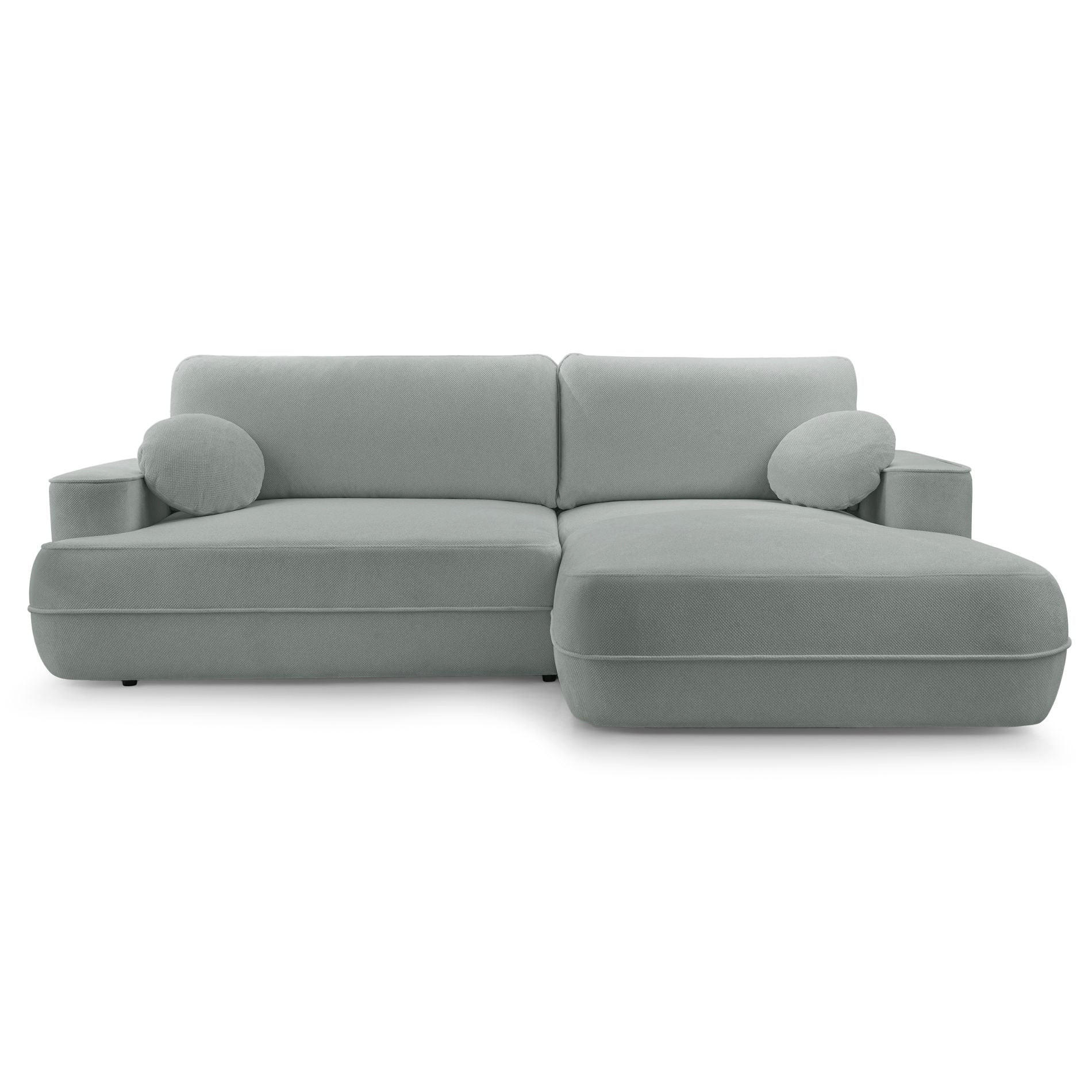 ECKSOFA Fuerro Graubeige Strukturstoff - Taupe/Schwarz, Kunststoff/Textil (168/260cm) - Selsey