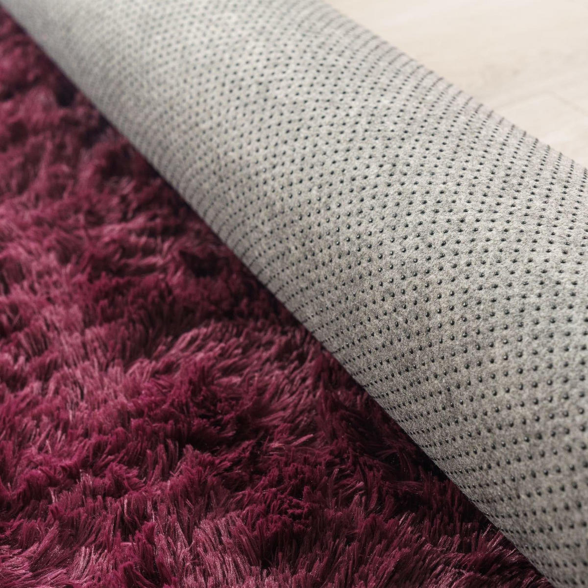 HOCHFLORTEPPICH 160/160 cm Silky 591 - Lila, Kunststoff (160/160cm) - Paco Home