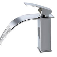 WASCHTISCHARMATUR KASKADE CHROM MODERN OHNE ABLAUFZUG - Silberfarben, Metall (18/11/17cm) - Authentics