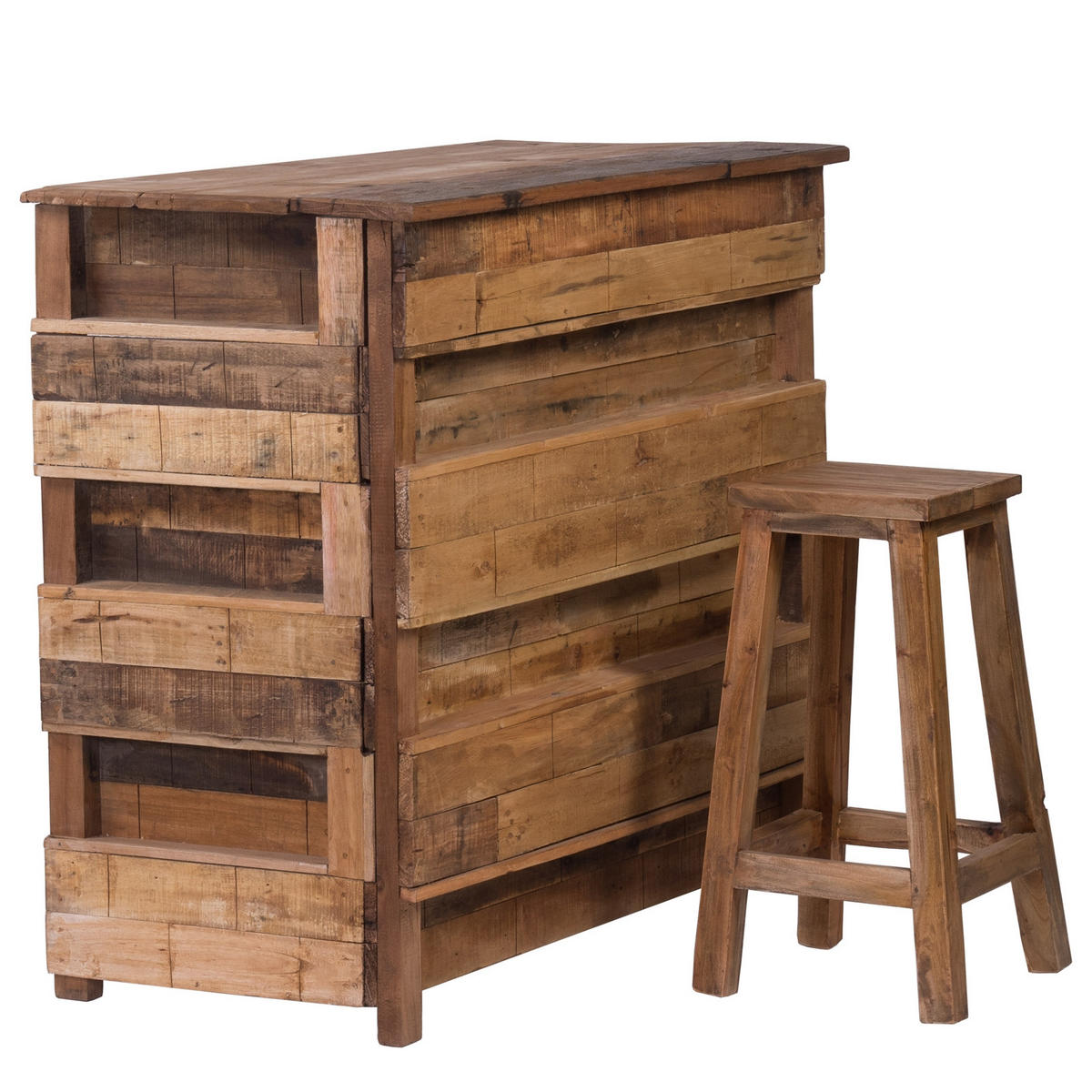 BARSCHRANK Basta 150x100x50 cm, Massivholz naturfarben - Naturfarben, Holz (150/100/50cm) - DESIGN DELIGHTS