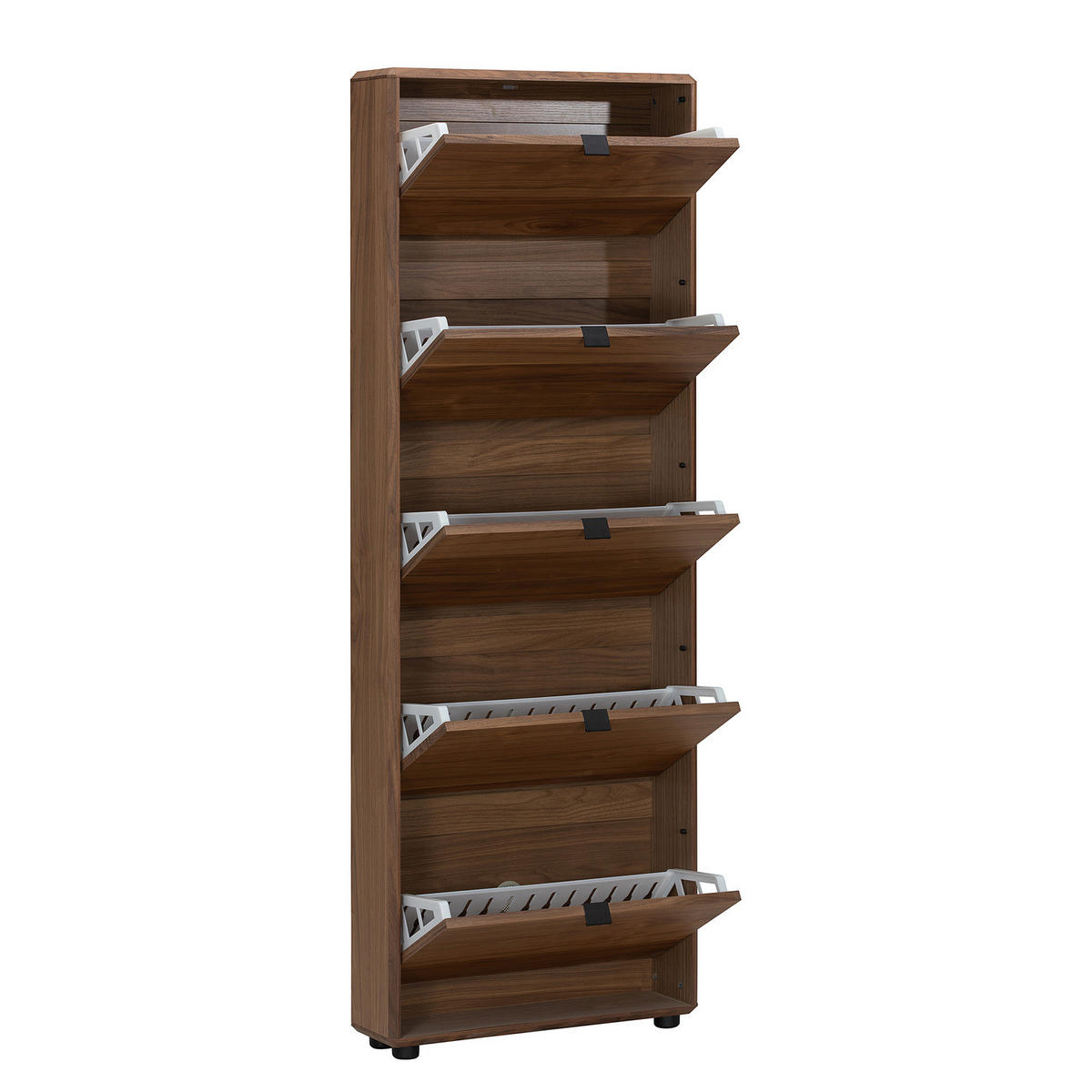 FURNIERTER SCHUHKIPPER - Walnussfarben, Holzwerkstoff/Kunststoff (64/181/17cm) - home24