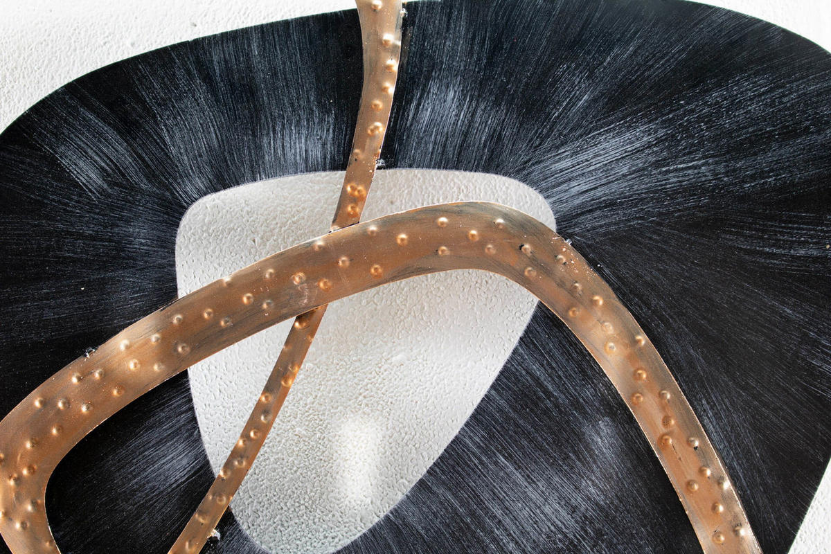 WANDDEKO Schwarz 80/80 cm - Schwarz, Metall (2.9/80/5cm) - KUNSTLOFT
