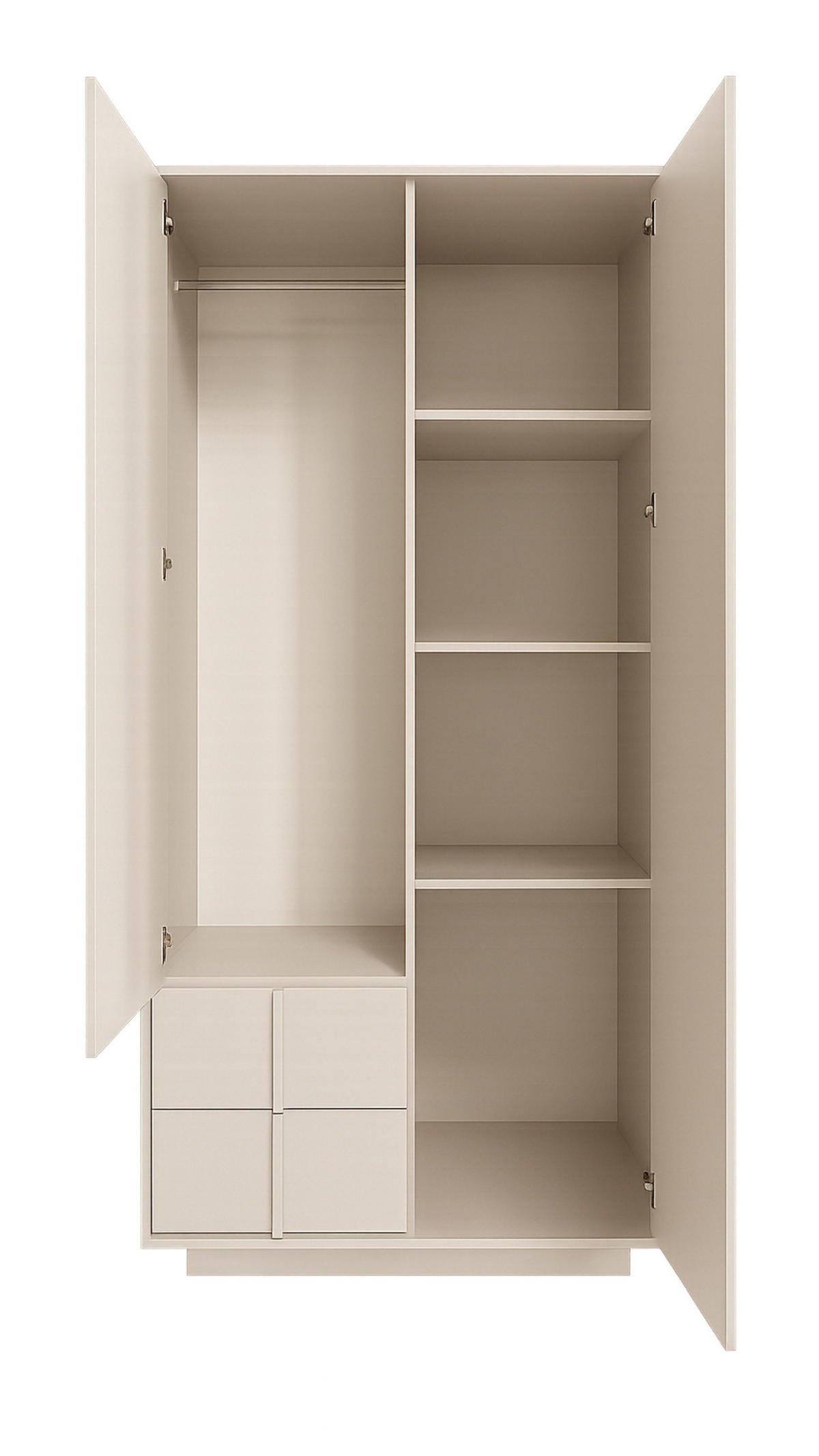 DREHTÜRENSCHRANK PIANO 96/195/55cm 2-türig Kaschmir - Kaschmir, Holzwerkstoff (96/195/55cm) - MASSENO