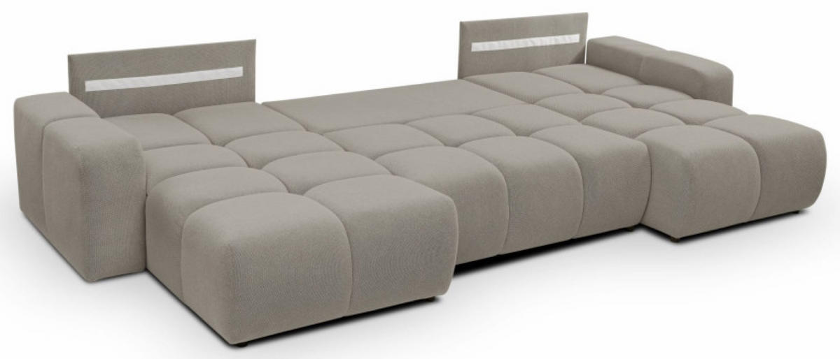 ECKSOFA Grau Curio 83 Mit Schlaffunktion - Grau, Textil (359/177cm) - Sepro Meble