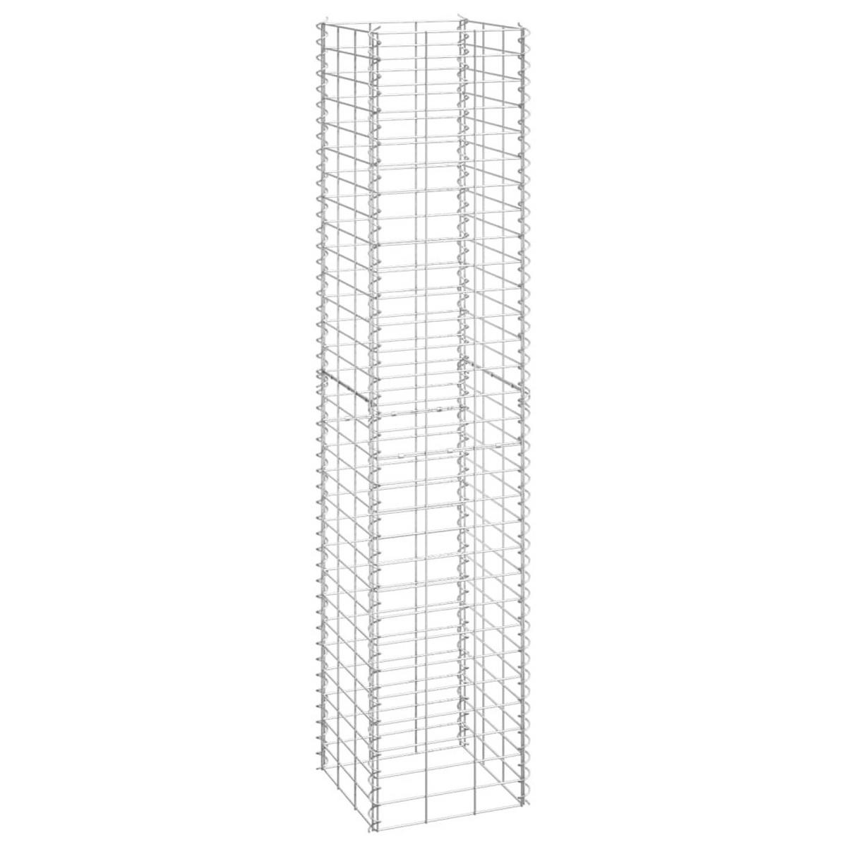 GABIONEN-HOCHBEETE 3 Stk. 30x30x150 cm Eisen - Silberfarben, Metall (30/150/30cm) - furnicato