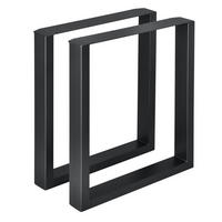 SADA STOLOVÉHO PODNOŽE 2 KS Makers - černá, kov (60/72/8cm) - [en.casa]