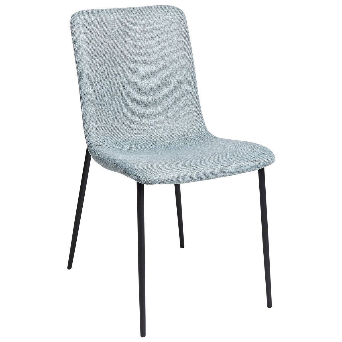 ESSZIMMERSTUHL 4er-Set Hellblau Glendive - Schwarz/Hellblau, Textil (44/81/65cm) - Beliani