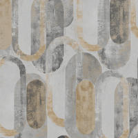 VLIESTAPETE - Ovale Formen Sand Gold - Sandfarben, Papier/Kunststoff (52/1000cm) - Sublime