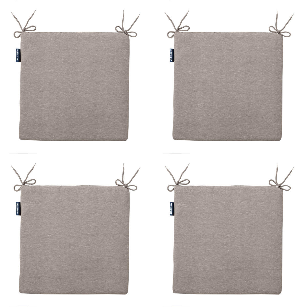 SITZKISSEN Panama 40/40 cm 4er-Set - Greige, Textil (40/4/40cm) - Madison
