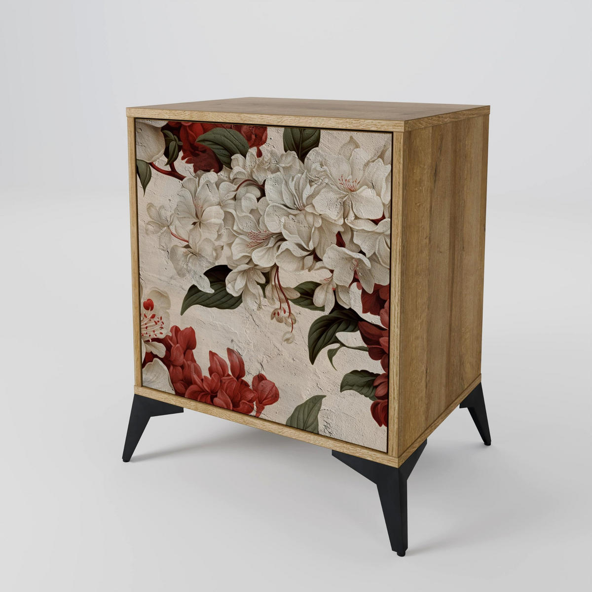 SIDEBOARD EPHEMERAL DAYS, Eichefarben, 57,5x42x57,5 cm, Ohne Füße - Eichefarben/Multicolor, Holzwerkstoff (57.5/57.5/42cm) - SpaceRebels