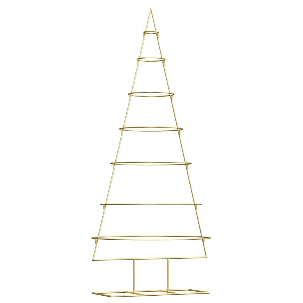 WEIHNACHTSBAUM Metall Gold 180 Cm Pulverbeschichteter Stahl - Goldfarben, Metall (180cm) - vidaXL