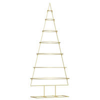 WEIHNACHTSBAUM Metall Gold 180 Cm Pulverbeschichteter Stahl - Goldfarben, Metall (180cm) - vidaXL