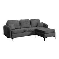 ECKSOFA Grafit VENI L Mit Schlaffunktion Rechts - Graphitfarben, Textil (172/228cm) - Sepro Meble