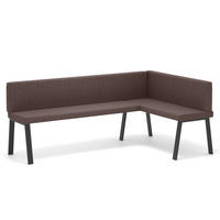 ECKBANK rechts MONO Y Webstoff glatt, 168/128 cm Braun - Braun, Textil/Metall (128/168cm) - Idohome