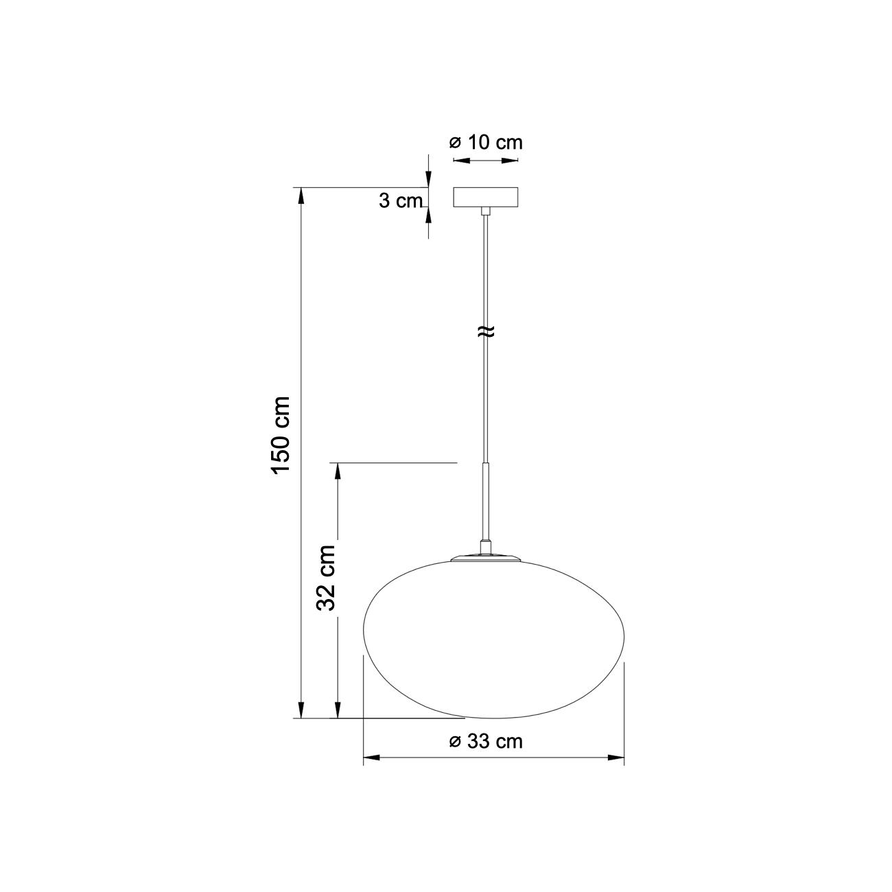 HÄNGELEUCHTE Veglia, Weiß, 32cm - Weiß, Glas (32/33/32cm) - KOSILUM