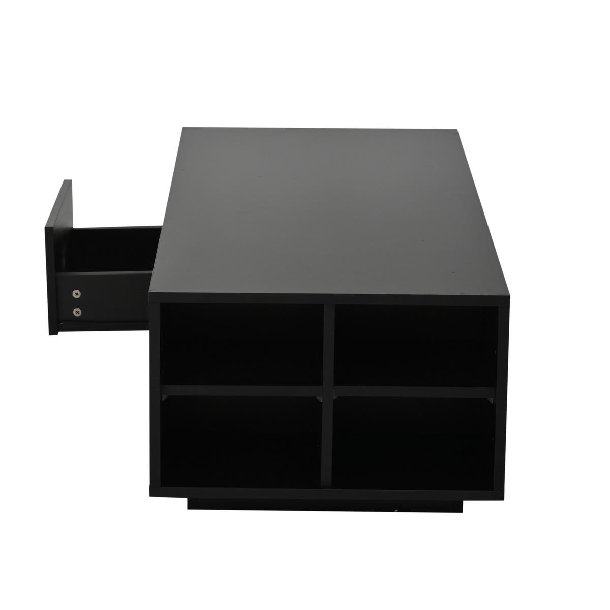 COUCHTISCH DE-095 LED Schwarz - Schwarz, Holzwerkstoff (50/100/36cm) - ComfortXL