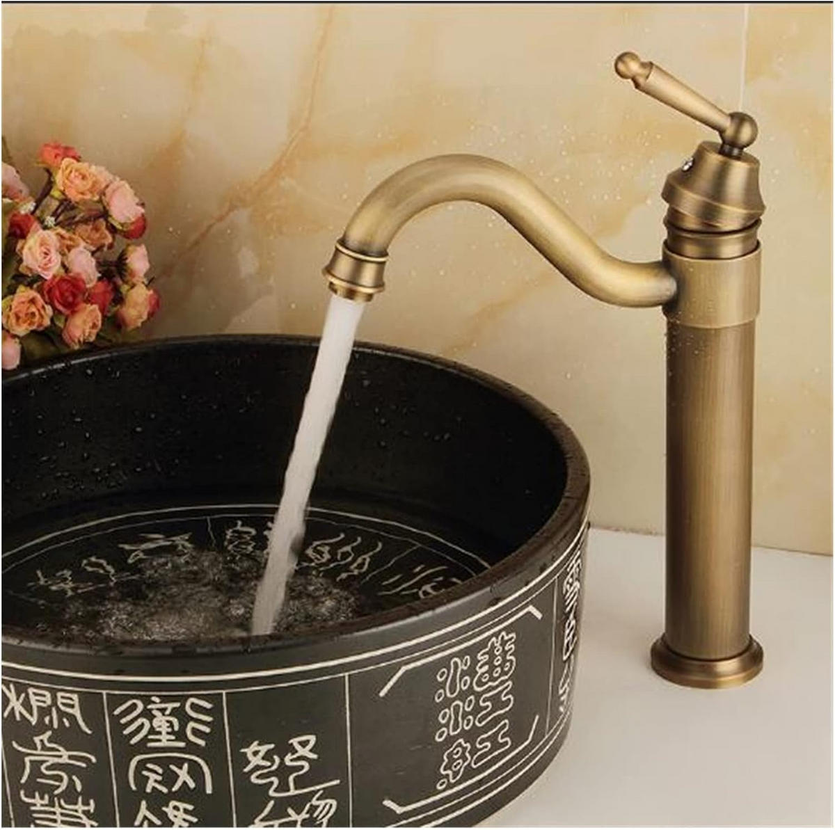 BADEZIMMERARMATUR, 32 x 19,5 cm, gold - Goldfarben, Metall (42/8/30cm) - Vallsero