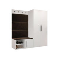 GARDEROBEN-SET Medi I - Schwarz/Braun, Holzwerkstoff/Kunststoff (80/191/50cm) - MIRJAN24