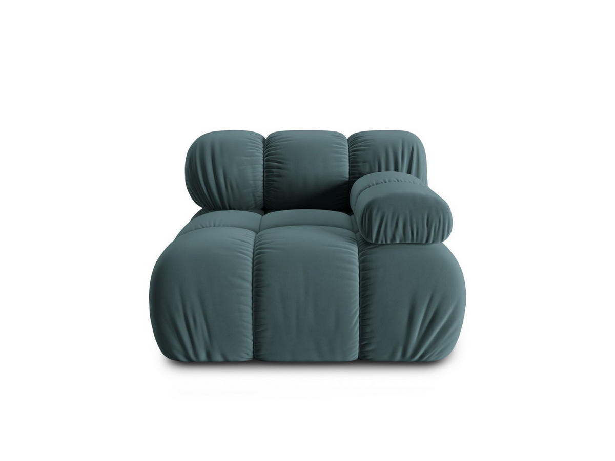 MODUL rechts Bellis aus Samt petrol - Petrol, Textil (94/70/94cm) - Micadoni