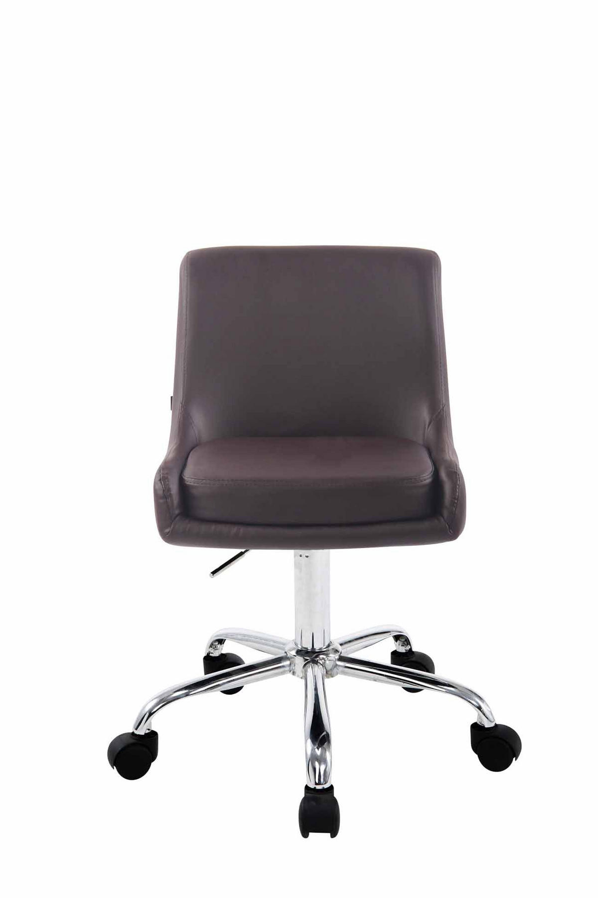 HOCKER Lederlook braun - Chromfarben/Braun, Textil/Metall (43/76/50cm) - CLP