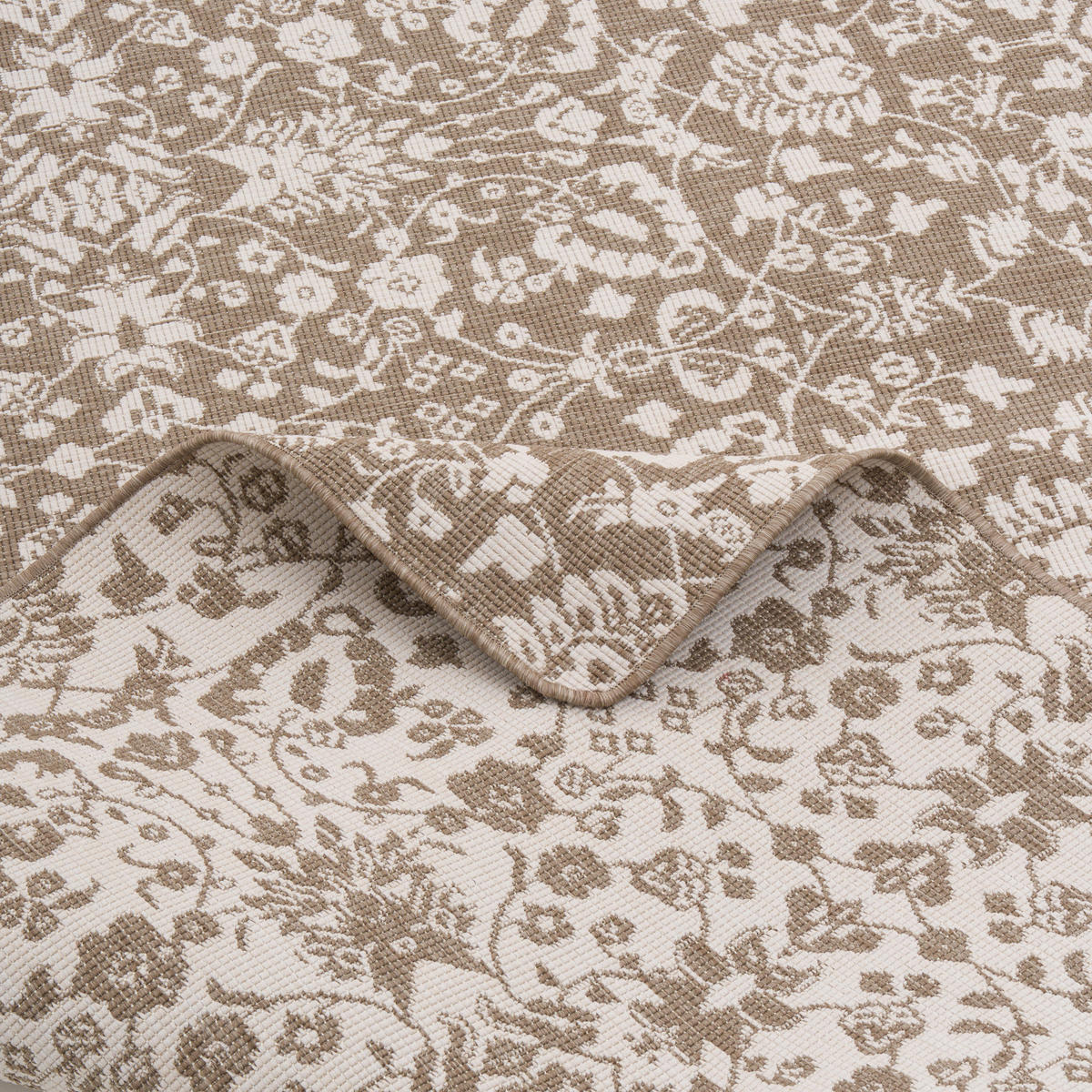IN- UND OUTDOOR TEPPICH LÄUFER BEIDSEITIG NEWPORT - Beige, Textil (80/240cm) - Snapstyle