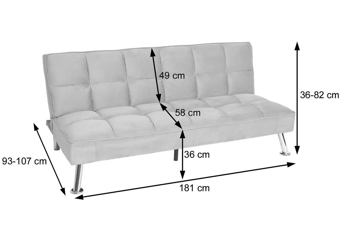 SOFA Schwarz - Schwarz, Textil (181/82/107cm) - MCW